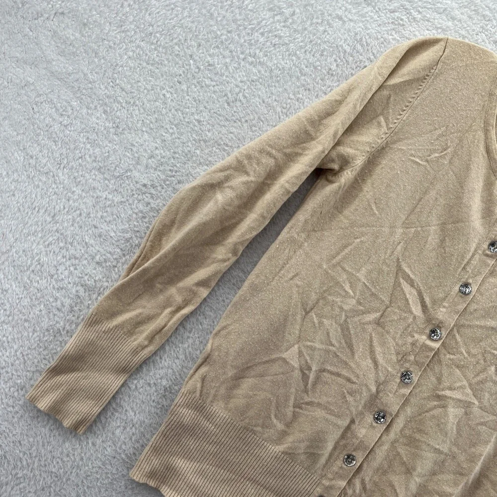 Womens Cardigan Sweater Medium Vila Milano Top‎ Long Sleeve Tight Knit Button Up